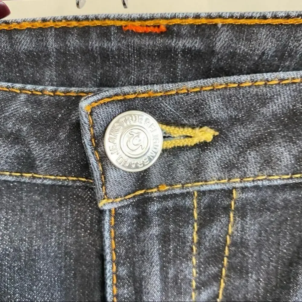 True Religion Ricky Straight - Dark/Black Denim - 32/30 COI Mexico